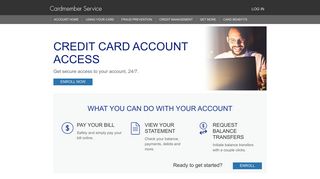 Credit Cardmember Service - Credit Card Account Access