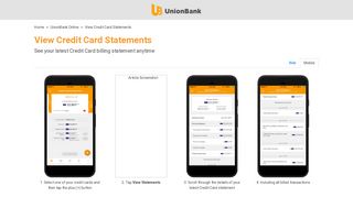View Credit Card Statements | Unionbank Online FAQ Page