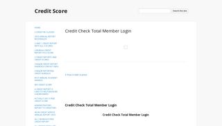 Credit Check Total Member Login - Credit Score - Google Sites