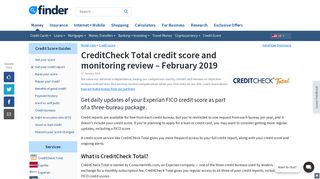 CreditCheck Total credit monitoring review 2019 | finder.com