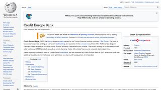 Credit Europe Bank - Wikipedia