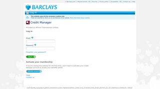 Barclays Credit Manager: Welcome