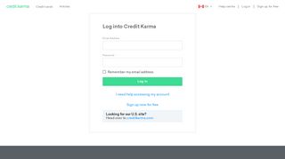 Log in - Credit Karma™ Canada