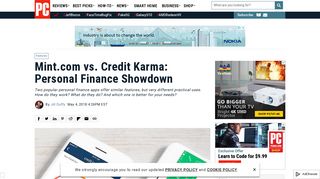 Mint.com vs. Credit Karma: Personal Finance Showdown | PCMag.com