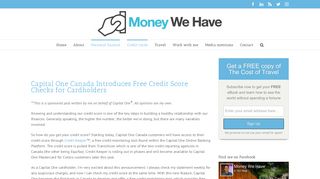 Capital One Canada Introduces Free Credit Score Checks for ...