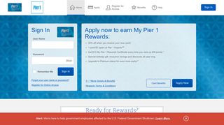 My Pier 1 Rewards Credit Card - Manage your account - Comenity