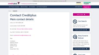Creditplus Contact Details