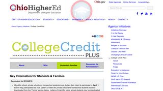 College Credit Plus | Info for Students & Families | Ohio Higher Ed