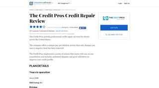 A Review of The Credit Pros Credit Repair - ConsumersAdvocate.org