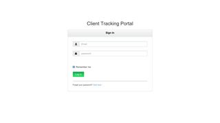Client Tracking Portal: Log in