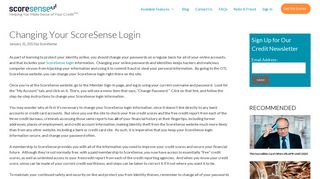 Changing Your ScoreSense Login