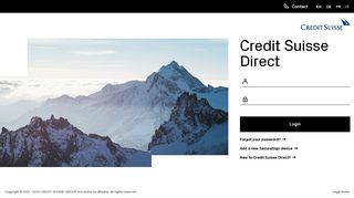 Login - Credit Suisse Direct