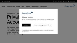Private account - Credit Suisse