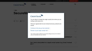 SecureMail - Credit Suisse