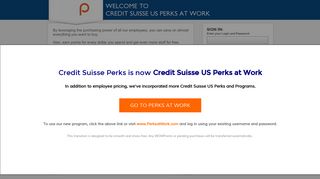 Credit Suisse US Perks at Work