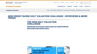 new credit suisse holt valuation challenge - interviews & more prizes