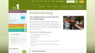 Mobile Banking | Credit Union 1