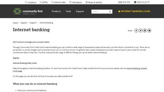Internet banking | Community First Credit Union