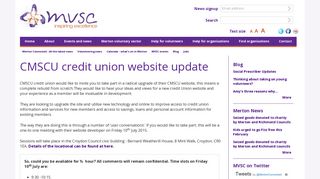 CMSCU credit union website update | MVSC