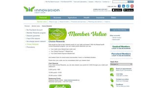 Choice Rewards - Innovation Credit Union