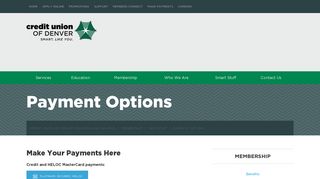 Payment Options | Credit Union of Denver Checking and Savings