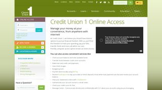 Online Access | Credit Union 1