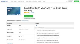 Credit One Bank Visa from Credit.com