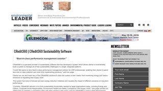 CRedit360 | CRedit360 Sustainability Software - Environmental Leader