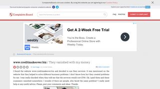 www.creditmakeover.biz - They vanished with my money, Review ...