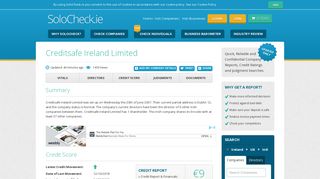 Creditsafe Ireland Ltd - Irish Company Info - SoloCheck