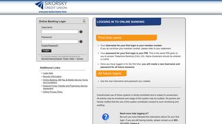 Sikorsky Credit Union | Online Banking - Login