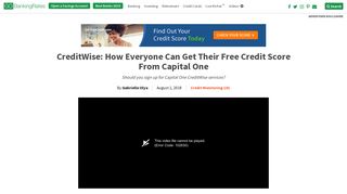 CreditWise: How Everyone Can Get Their Free Credit Score From ...