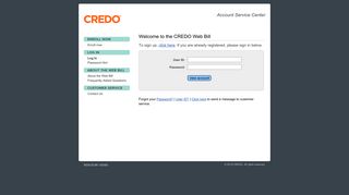 CREDO Long Distance Web Bill