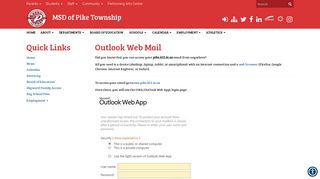Outlook Web Mail - Metropolitan School District of Pike Township