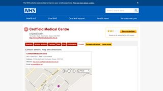 Contact - Creffield Medical Centre - NHS