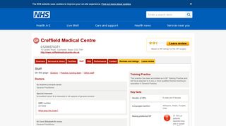 Staff - Creffield Medical Centre - NHS