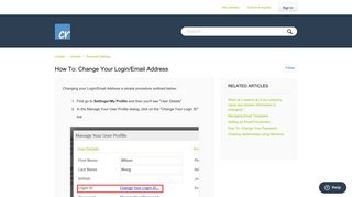 How To: Change Your Login/Email Address – Crelate