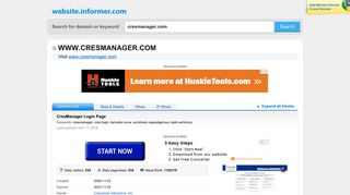 cresmanager.com at WI. CresManager Login Page - Website Informer