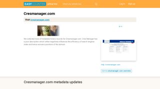 Cres Manager (Cresmanager.com) - CresManager Login Page