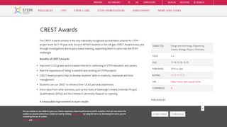 CREST Awards | STEM