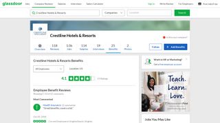 Crestline Hotels & Resorts Employee Benefits and Perks | Glassdoor