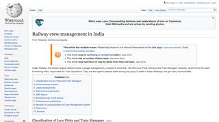 Railway crew management in India - Wikipedia