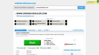 crewscheduler.com at WI. Login to CrewScheduler - Website Informer