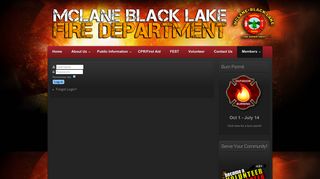 Member Login - McLane Black Lake Fire Department