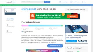 Access crewtools.net. Crew Tools | Login