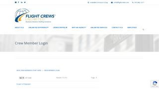 Crew Member Login - Flight Crews Unlimited