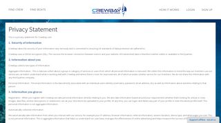 Privacy policy - Crewbay