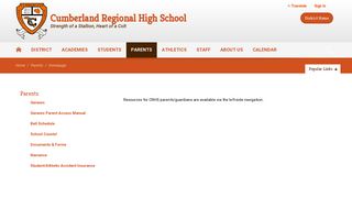 Parents / Homepage - Cumberland Regional High School
