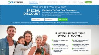 CRI Genetics™ | DNA Testing For Ancestry | Home DNA Test Kit