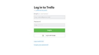 Log in to Trello